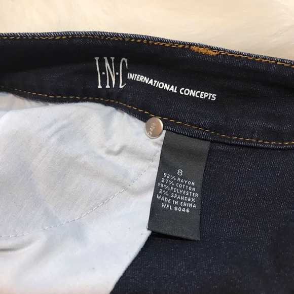 I•N•C International Concepts ⚜️ Blue Denim Snap Skirt - Picture 4 of 7